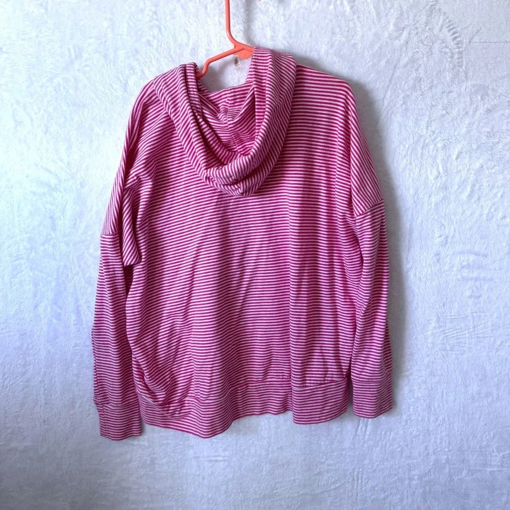 Ralph Lauren Hoodie Striped Pony Logo Size M 8-10 Pink Girls‎